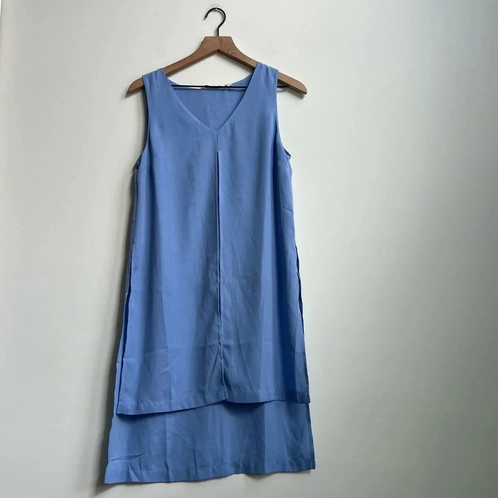 Soft Surroundings Flowy layered tiered Tunic Top Blouse High Low XS Sleeveless - Picture 2 of 14